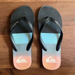Quiksilver Men’s Molokai Flip Flops – Size 10/11 | Black | Lightweight Comfort